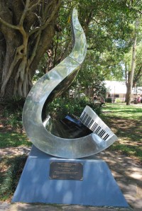 David Helfgott sculpture, Bellingen NSW
