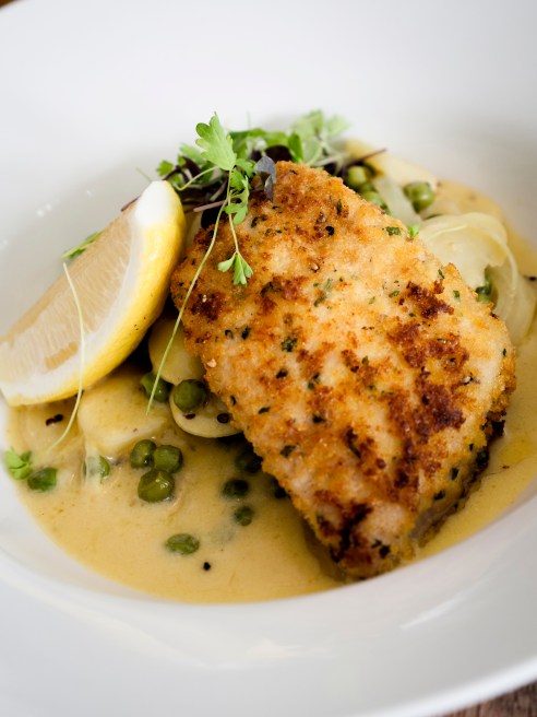 Parmesan crusted snapper fillet at Helm (Photo: Andrew Jarvie).