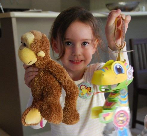 Miss K and a few new toys