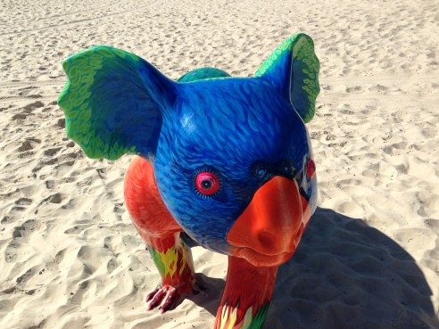 This "rainbow koala" was not part of the competition but is advertising "Animals with Attitude", which will be on display on the Gold Coast from March to May 2015.